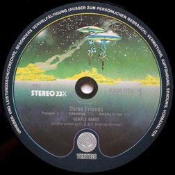 VERTIGO- UFO-Label von "Gentle Giants - Three Friends" (RE, GER 1973)