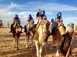 Excursión en dromedario en el Sáhara
