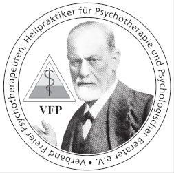 VFP Logo mit Bild von Sigmund Freud, freie Psychotherapie, Heilpraktiker für Psychotherapie und Psychologische Beratung. 