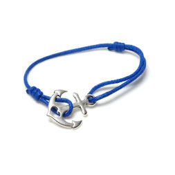 Ankerarmband - blaues Armband mit einem Anker - Themenschmuck