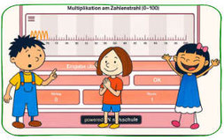 Online rechnen am Zahlenstrahl