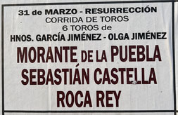 Toros de Garcia Olga Jimenez pour Morante de la Puebla Sebastien Castella et Roca Rey