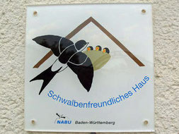 Auszeichnung "Schwalbenfreundliches Haus"