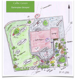 geomantischer Gartenplan draufsicht M1:200 2D