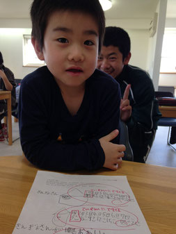 後ろにいるのは中3生・・・いい笑顔だ(笑