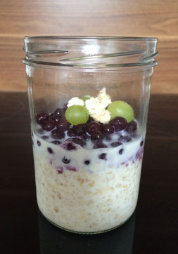 Serviervorschlag mit Heidelbeeren
