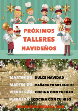 Taller de cocina para niños , dulces de navidad