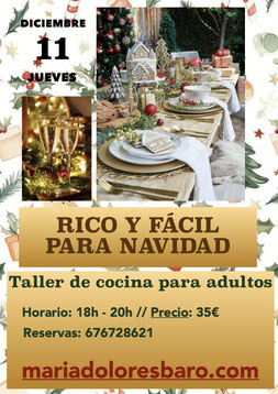 Taller de cocina para niños , dulces de navidad