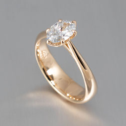 Damenring mit Krappenfassung, farbiger Nevermind-Diamant, John-Michael Mendizza, Goldschmiede Backhaus, Unikat, Sonderanfertigung