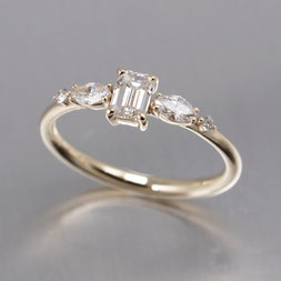 Verlobungsring in Gelbgold 585 mit Diamanten, engagement ring, diamonds, John-Michael Mendizza