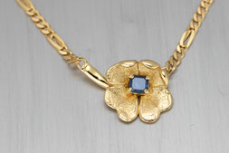 Goldschmiede Backhaus, Schmuck, Handarbeit, Unikat, Einzelstück, Collier, John-Michael Mendizza, Erinnerungsdiamant, Blaudiamant, Guss, organisch