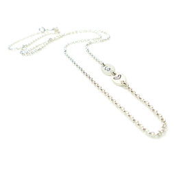 Brautschmuck - Sideways Initialen ♥♥ 925 Silberkette Verlobung Hochzeit