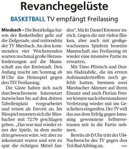Artikel im Miesbacher Merkur am 15. März 2025 - Zum Vergrößern klicken