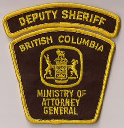 Deputy Sheriff - British Columbia - Ministry of Attorney General  (Vieux / Old)  (Usagé / Used)  1x