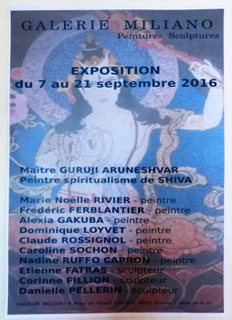 Claude Rossignol - Affiche Expo Galerie Miliano 2016