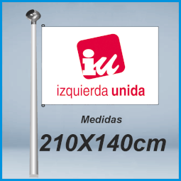 Banderas Izquierda Unida 210x140cm don bandera