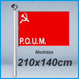 Banderas Partido Obrero de Unificación Marxista – POUM- 210x140cm don bandera