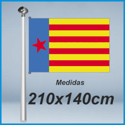 Banderas Estrelada de Esquerra Valenciana 210x140cm don bandera