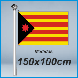 Banderas estrellada anarquista 150x100cm don bandera