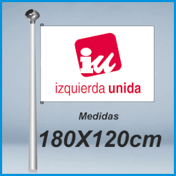 Banderas Izquierda Unida 180x120cm don bandera