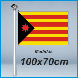 Banderas estrellada anarquista 100x70cm don bandera