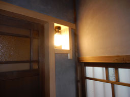 古民家再生　修復工事　厠　灯り窓
