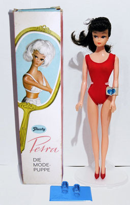 66 Petra with wrist tag in original swim suit, shoes, stand and her box
