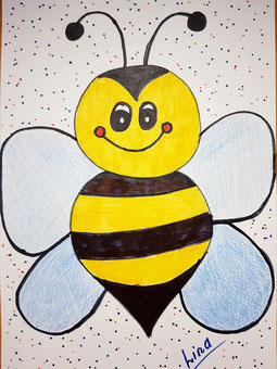 Mokomės piešti bitę