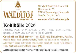 Waldhof Rotenburg ROW Kohlball Grünkohl 