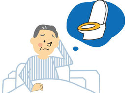 夜間のトイレが近い人のイメージ