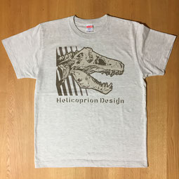 ティラノサウルスTシャツ_Mサイズ 全体写真：HelicoprionDesign（ヘリコプリオンデザイン）