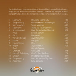 Trackliste CD Asanas und Mantras