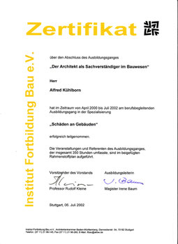 Bausachverständiger Gutachter