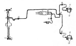 Bremssystem GAZ-M21 Wolga. Brake hydraulics GAS M21 Volga. Тормозная система (тормоза) ГАЗ-М21 Волга.