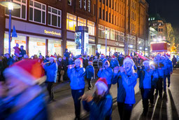 Santa Claus auf Schlitten