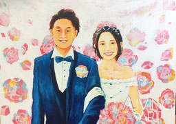 結婚式　ウエディング　似顔絵　ウェルカムボード