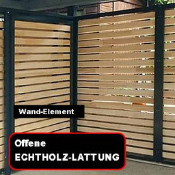 Wandelement Offene Holzlattung