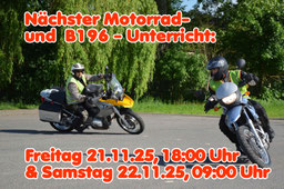 Nächster Motorradunterricht