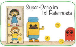 Super Dario im 1×1 Paternosta. Du dachtest, du kennst Multiplikation? Versuch’s mal, während du vor einem roten Fressmonster fliehst!