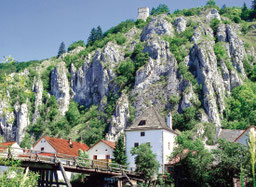 Essing, Marktbrücke, Turm, Bayerische Jurafelsen, Burg, Randeck