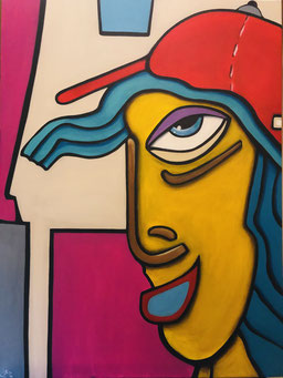 The One With The Red Cap 60 x 80 Acryl 