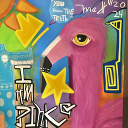 I Am Pink 60 x 60 Acryl