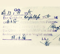 Villa Moltkestraße 10, Plauen, Bauaktenvermerk, 1946