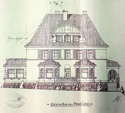 Villa Schmidstraße 20, Plauen, Bauzeichnung, 1928