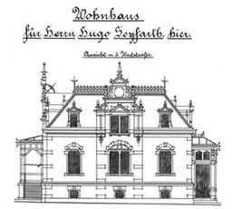 Villa Weststraße 37, Plauen, Bauzeichnung, 1896