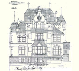 Villa Hohe Straße 6, Plauen, Bauzeichnung, 1896