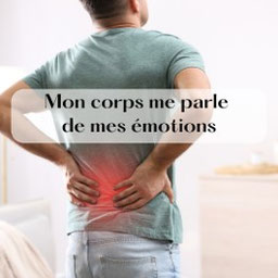 Un homme qui se tient les reins car il a mal.mon corps me parle de mes émotions