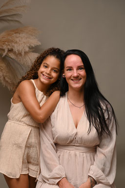 moeder en dochter fotoshoot