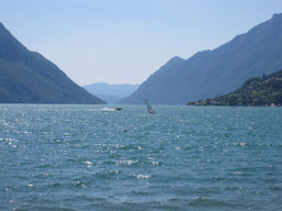meer van lugano zeilen surfen wind