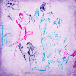 sketche-sketches-croquis-bic-couleur-middle-age-khight